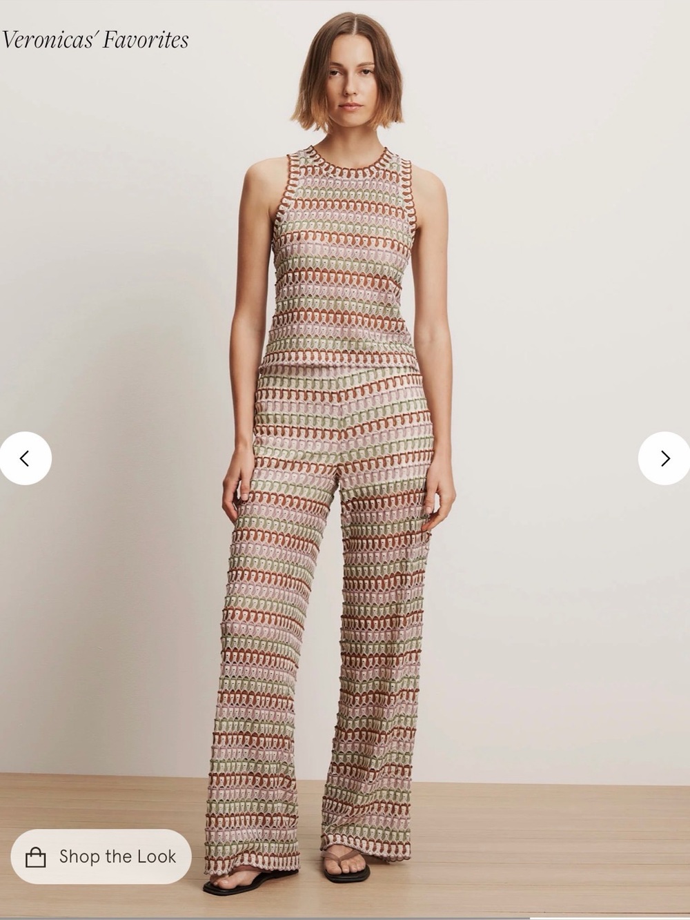 VERONICA BEARD RHETT TOP & FATIMA WIDE-LEG PANT IN DEEP OCHRE/DOVE WHITE, SIZE S